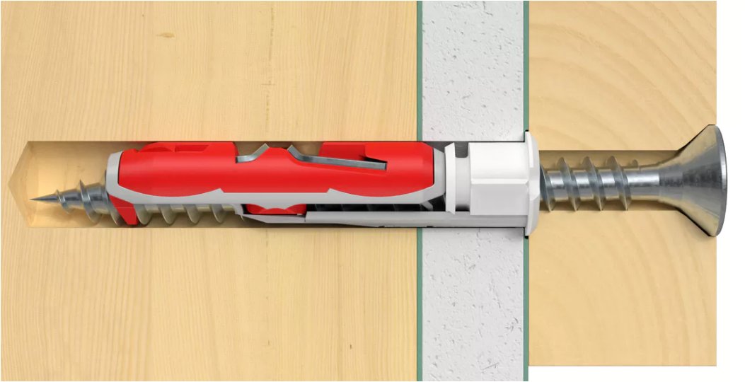 Bucha de Nylon Duotec Fischer para Drywall
